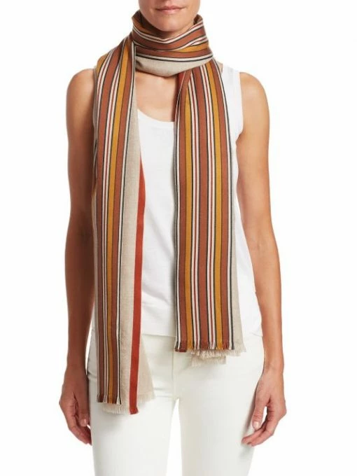 Loro Piana Multi-Stripe Silk & Cashmere Scarf -Loro Piana Official Shop unnamed file 1173