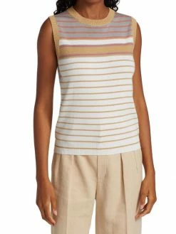 Loro Piana Sorbonne Stripes Knit Shell Top -Loro Piana Official Shop unnamed file 185