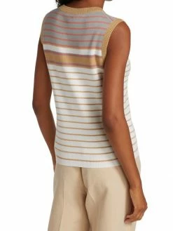 Loro Piana Sorbonne Stripes Knit Shell Top -Loro Piana Official Shop unnamed file 187