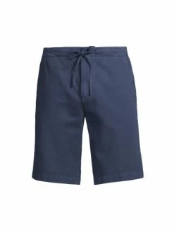 Loro Piana Flat Coulisse Linen Shorts For Men Stellar Light Blue