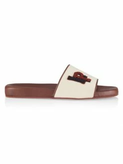 Loro Piana Sea-Slide Logo Sandals For Men Denim