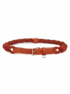 Loro Piana Scooby Small Leather Dog Collar Auburn -Loro Piana Official Shop unnamed file 245