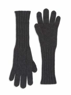 Loro Piana My Gloves To Touch Cashmere Gloves Dark Grey