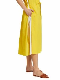 Loro Piana Paneled Side Cotton-Stretch Midi-Dress -Loro Piana Official Shop unnamed file 273