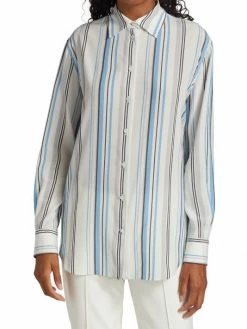 Loro Piana Idelle Striped Silk Button-Up -Loro Piana Official Shop unnamed file 361