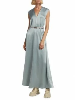 Loro Piana Lilia Belted Silk Gown -Loro Piana Official Shop unnamed file 368