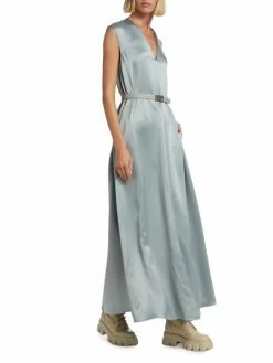 Loro Piana Lilia Belted Silk Gown -Loro Piana Official Shop unnamed file 369