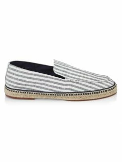 Loro Piana Striped Linen Espadrilles For Men