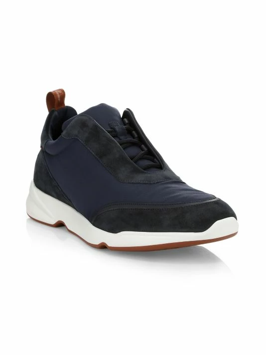 Loro Piana Modular Walk & Wind Suede Sneakers For Men Dark Blue 4 Loro Piana Modular Walk & Wind Suede Sneakers For Men Dark Blue - Image 2