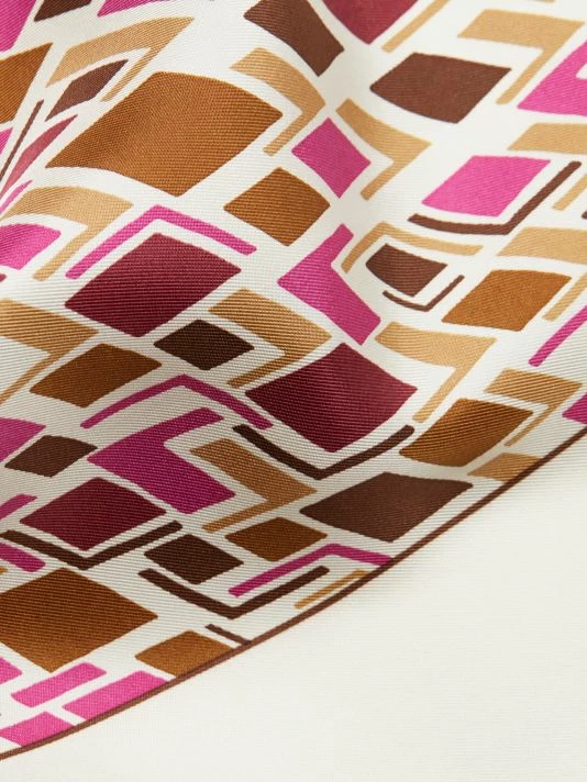 Loro Piana Geo-Print Silk Scarf Green Jade 5 Loro Piana Geo-Print Silk Scarf Green Jade - Image 3