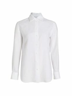 Loro Piana Idelle Linen Button-Up Shirt Midsummer Night Ocean Water -Loro Piana Official Shop unnamed file 744