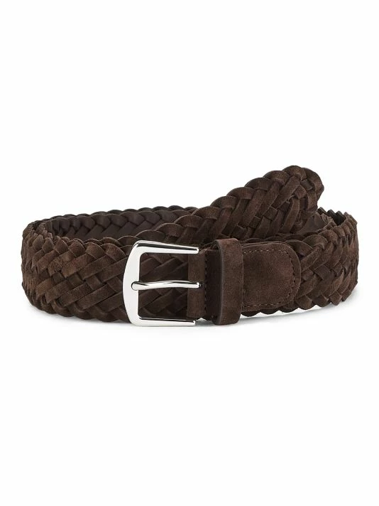 Loro Piana Alsavel Braided Suede Belt For Men Blue Black 3 Loro Piana Alsavel Braided Suede Belt For Men Blue Black