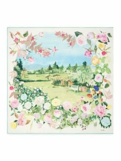 Loro Piana The Roses And The Hydrangeas Maxi Carré Scarf