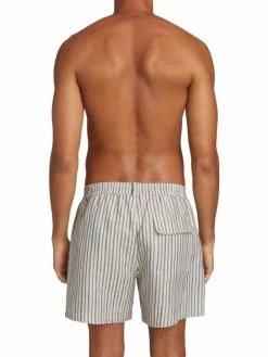 Loro Piana Bay Miami Striped Linen Shorts For Men -Loro Piana Official Shop unnamed file 840